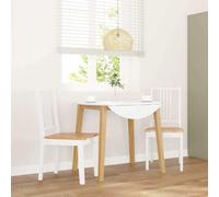 Owoxanthellate Lot de 2 chaises de salle à manger - En bois massif d'hévéa - Blanc - 40 x 47,5 x 89 cm - Design ergonomique moderne - Robuste et durable - Pour salle à manger, cuisine, salon