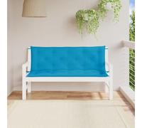 Owoxanthellate Lot de 2 coussins pour banc de jardin Oxford - Bleu clair - 150 x 50 x 7 cm - Résistant aux intempéries - Avec fibre creuse et cordons de fixation - Pour balcon, terrasse, banc, salon