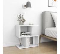 Owoxanthellate Lot de 2 tables de chevet en bois - 50 x 30 x 51,5 cm - Table d'appoint moderne avec compartiments ouverts - Espace de rangement pour chambre à coucher, couloir et salon - Blanc