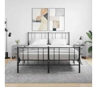 Owoxanthellate Lot de 2 tables de chevet - Gris béton - 40 x 35 x 47,5 cm - En matériau dérivé du bois et fer - Design moderne avec tiroirs et pieds en métal - Pour chambre à coucher, couloir et salon