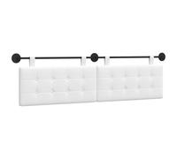 Owoxanthellate Lot de 2 têtes de lit à suspendre en tissu blanc, pour montage mural, rembourrées avec passants, pour chambre à coucher et chambre d'amis, 190 x 55 cm