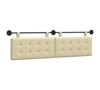 Owoxanthellate Lot de 2 têtes de lit suspendues en cuir synthétique - Montage mural - Dossier rembourré - 190 x 55 x 5 cm - Pour lit et salle à manger - Moderne - Avec barre en métal et sangles