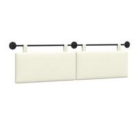 Owoxanthellate Lot de 2 têtes de lit suspendues en velours côtelé crème, montage mural, tête de lit rembourrée, dossier pour chambre à coucher et salon, panneau de lit, 190 x 55 x 5 cm