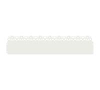 Owoxanthellate Lot de 30 bordures de pelouse en acier blanc 103 x 22 cm | Bordure blanche en métal robuste pour des structures propres dans le jardin et sur la terrasse par tous les temps.