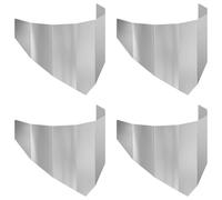 Owoxanthellate Lot de 4 bordures de pelouse en acier argenté 100 x 45 cm | Bordure de parterre robuste en acier revêtu par pulvérisation pour la conception créative des chemins dans le jardin de votre