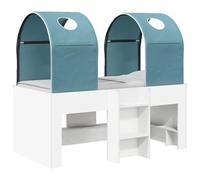 Owoxanthellate Lot de 4 lits superposés modernes en bois avec tunnel, cadre de lit stable pour chambre à coucher et chambre d'amis, design minimaliste, charge maximale de 120 kg