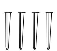 Owoxanthellate Lot de 4 pieds de table en épingles à cheveux pour tables de console - En acier massif - Avec pieds de nivellement - Design moderne et robuste - Pour salon, couloir, bureau à domicile