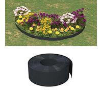 Owoxanthellate Lot de 5 bordures de pelouse en polyéthylène noir 10 m x 20 cm | Bordure flexible pour jardin, parterres de fleurs et chemins. Pose facile sans outils pour des délimitations propres.