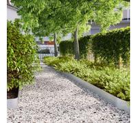 Owoxanthellate Lot de 50 bordures de pelouse en métal galvanisé 15 x 103 cm | Bordure flexible pour jardin, cour et parterres de fleurs pour une connexion facile sans outils.