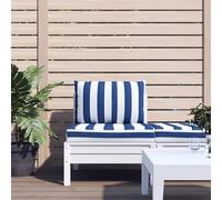 Owoxanthellate Lot de coussins d'assise pour palette - 60 x 60 cm - Imperméable - Polyester Oxford - Rayures bleues et blanches - Pour balcon, jardin, canapé, salon