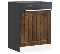 Owoxanthellate Lucca Façade de lave-vaisselle Chêne fumé 60 x 1,5 x 67 cm Matériau bois robuste et facile d'entretien Design moderne s'adapte à la cuisine, au salon ou au bureau