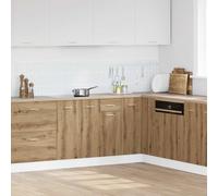 Owoxanthellate Lyon Meuble bas de cuisine, chêne artisanal, 30 x 46 x 81,5 cm, matériau dérivé du bois, avec tiroir et porte, peu encombrant, pour cuisine, salle à manger, couloir