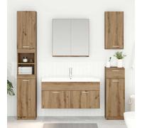 Owoxanthellate Meuble de lavabo en chêne artisan - 100 x 38,5 x 46 cm - Moderne - Avec 2 portes - Grand espace de rangement - Durable et facile d'entretien - Pour toilettes d'invités ou petite salle