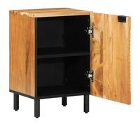 Owoxanthellate Meuble de salle de bain en acacia - 38 x 33,5 x 58 cm - Design moderne avec étagère et porte à charnière - Pour toilettes d'invités et petites salles de bains