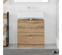 Owoxanthellate Meuble de salle de bain en chêne artisan - 59 x 37 x 59 cm - En matériau dérivé du bois - Design moderne - Robuste et durable - Pour petites et grandes salles de bains