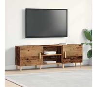 Owoxanthellate Meuble TV en bois recyclé - 150 x 30 x 50 cm - Buffet moderne en matériau dérivé du bois avec 2 portes et étagères - Aspect meuble bas robuste pour salon