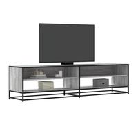 Owoxanthellate Meuble TV gris Sonoma - 180,5 x 40 x 46 cm - En bois et métal - Meuble bas moderne avec 4 compartiments - Robuste et durable - Pour salon, chambre à coucher et couloir
