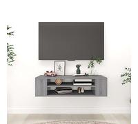 Owoxanthellate Meuble TV suspendu gris Sonoma 100 x 30 x 26,5 cm en matériau dérivé du bois, avec capacité de charge de 60 kg, design moderne et durabilité pour salon, chambre à coucher et couloir