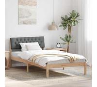 Owoxanthellate Owox Cadre de lit en pin massif 100 x 200 cm avec tête de lit murale 214 x 105,5 x 78,5 cm