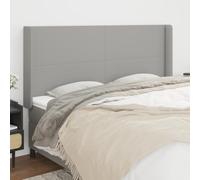 Owoxanthellate Owox Casque d'oreille réglable en hauteur en bois massif et tissu Gris clair 183 x 118/128 cm