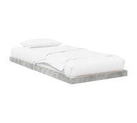 Owoxanthellate Owox Lit futon 75 x 190 cm gris béton avec cadre à lattes, lit simple pour petits espaces