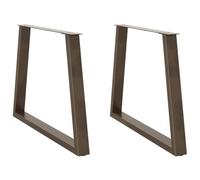 Owoxanthellate OWOX Lot de 2 pieds de table à manger en forme de V en acier revêtu par pulvérisation 100 × 72-73,3 cm Hauteur réglable avec vis