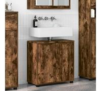 Owoxanthellate Owox Meuble de lavabo 60 x 30 x 60 cm en bois de chêne Hauteur réglable Grand espace de rangement Montage facile Petite salle de bain WC d'invités