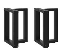 Owoxanthellate Owox Paire de pieds de table basse en forme de T - En acier - 28 x 25 x 42 cm - Hauteur réglable - Pour table DIY
