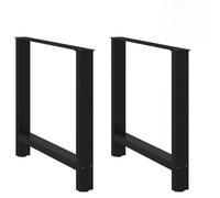 Owoxanthellate Owox Pieds de table à manger, en acier, hauteur réglable, pour salle à manger, bureau, cuisine, 70 x 73 cm - Noir