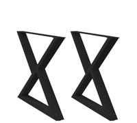 Owoxanthellate Owox Pieds de table à manger en acier réglable en hauteur avec vis pour ESS, salon, chambre à coucher, bureau, cuisine Noir 90 × 72 - 73,3 cm