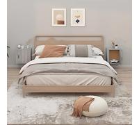 Owoxanthellate Owox - Table de chevet murale en bois - Gris Sonoma - 50 x 30 x 47 cm - Duo avec espace de rangement - Peu encombrant - Pour chambre à coucher, couloir et salon