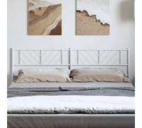 Owoxanthellate OWOX Tête de lit blanche 198 x 90 cm en acier, tête de lit en métal 193 cm, paroi arrière sommier tapissier et lits classiques, chambre d'amis/d'adolescent