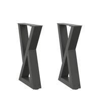 Owoxanthellate Pieds de table basse anthracite 38 x 42-43,3 cm en acier réglable en hauteur pour table basse, banc, buffet