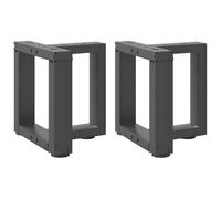 Owoxanthellate Pieds de table basse en forme de T - Anthracite - 30 x 25 x 30 cm - 31 cm - En acier revêtu par pulvérisation - Pieds de nivellement réglables - Pieds de meubles robustes - Design