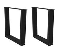 Owoxanthellate Pieds de table basse en forme de V - Noir - 50 x 43 cm - Hauteur : en acier revêtu par pulvérisation - Pieds de meubles avec niveleurs réglables - Design moderne pour salon, salle à