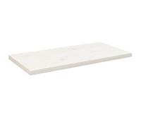 Owoxanthellate Plateau de table en pin 80 x 40 x 2,5 cm - Blanc laqué - Rectangulaire - Avec coins arrondis - Pour bureau, cuisine, bureau