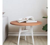 Owoxanthellate Plateau de table rond de 50 cm en bois de hêtre massif de 1,5 cm d'épaisseur, plateau de meuble laqué, design moderne et robuste, pour salle à manger, bureau, maison, bureau, bricolage