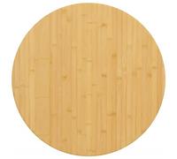 Owoxanthellate Plateau de table rond en bambou laqué - 60 x 1,5 cm - Design moderne et robuste - Multifonction - Pour table basse, table de bricolage, bureau à domicile, cuisine, café