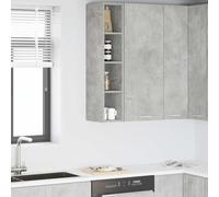 Owoxanthellate Riga Armoire murale en béton gris 20 x 29,5 x 100 cm en matériau dérivé du bois Design moderne avec beaucoup d'espace de rangement et surface durable pour cuisine, salon et couloir