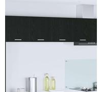 Owoxanthellate Riga Armoire murale moderne avec 2 portes en bois dur et chêne noir 80 x 31 x 40 cm Pour cuisine, salle à manger, couloir