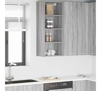 Owoxanthellate Riga Armoire suspendue en bois - Gris sonoma - 40 x 29,5 x 100 cm - Design moderne avec beaucoup d'espace de rangement et surface facile d'entretien - Pour cuisine, couloir ou salle à