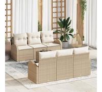 Owoxanthellate Salon de jardin en polyrotin beige 55 x 55 x 37 cm - Mini canapé modulaire pour balcon, terrasse et petit coin salon d'extérieur