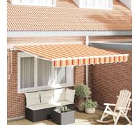 Owoxanthellate Store banne 350 x 250 cm en polyester résistant aux intempéries, extensible manuellement, résistant aux UV, balcon, terrasse, jardin