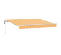 Owoxanthellate Store enrouleur à bras articulé - 600 x 300 cm - Avec télécommande - Protection solaire manuelle et électrique - Pour terrasse et jardin - Cadre en aluminium - Sable