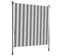 Owoxanthellate Store extérieur anthracite blanc 100 x 270 cm, store vertical réglable en hauteur en polyester pour terrasse et jardin, store brise-vue avec cadre en aluminium robuste