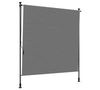 Owoxanthellate Store extérieur gris clair 120 x 270 cm - Store brise-vue réglable pour terrasse et balcon - Polyester résistant aux intempéries avec cadre en aluminium - Store vertical pour jardin