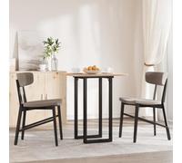 Owoxanthellate Structure de table à manger en forme de O - 80 x 40 x 73 cm - Acier revêtu par pulvérisation - Noir - Design industriel moderne - Robuste et durable - Pour cuisine, salle à manger