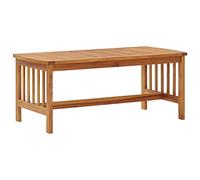 Owoxanthellate Table basse 102 x 50 x 43 cm en bois massif d'acacia - Design moderne traité à l'huile - Pour salon, style maison de campagne - Table basse