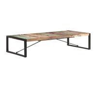 Owoxanthellate Table basse 180 x 90 x 40 cm en bois vieilli massif - Grande table de salon au design industriel avec pieds en acier robustes - Table basse rustique pour la maison