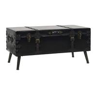 Owoxanthellate Table basse - Valise vintage - Noir - 102 x 51 x 48 cm - En acier MDF - Avec espace de rangement - Design moderne pour salon, canapé et chambre à coucher